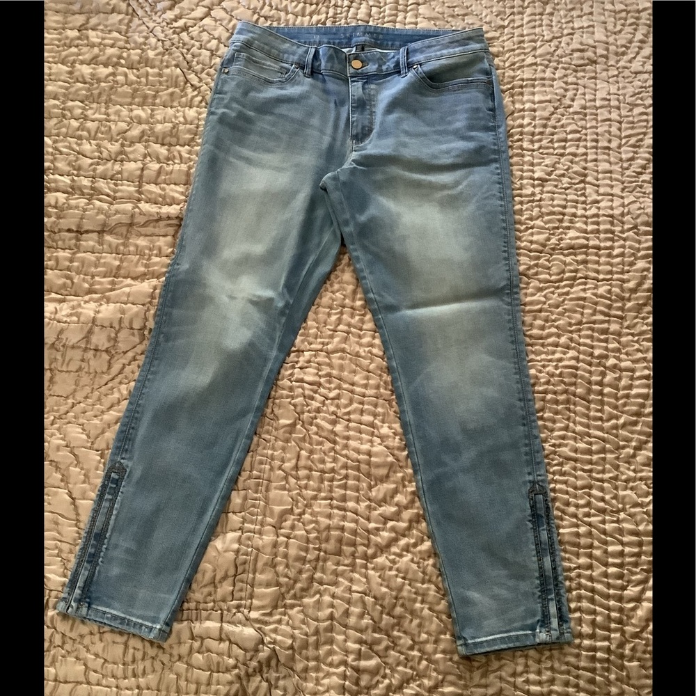 WHBM Skimmer zip ankle embellished sz12